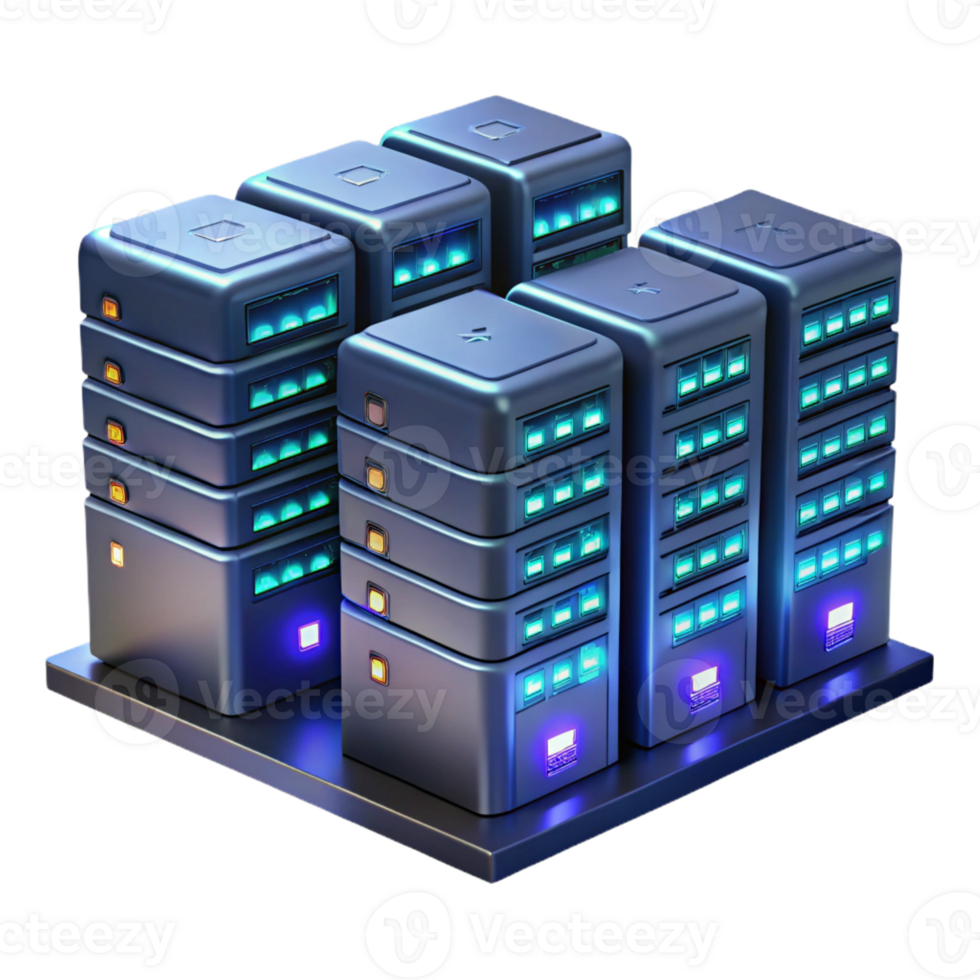 wonderful traditional A Data Center with Rows of Servers and B detailed png