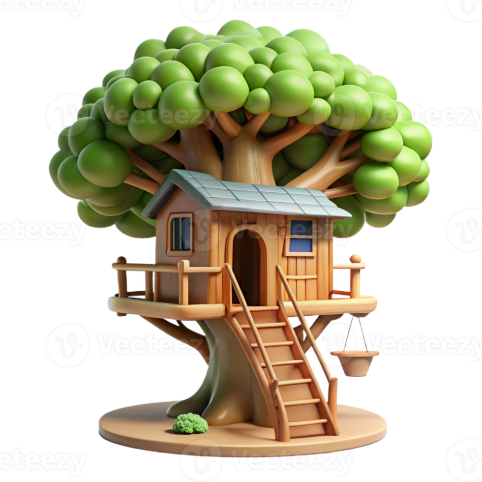 serene abstract A Treehouse Built Into a Giant Sequoia Tr professional png
