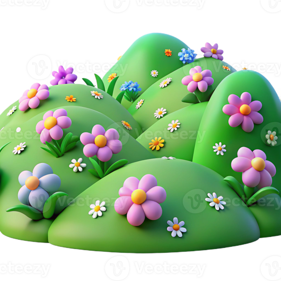 magnificent creative Wildflower Hills in Spring high quality png