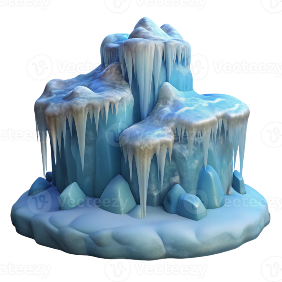 impressive abstract A Frozen Waterfall Ice Formations Winte detailed png