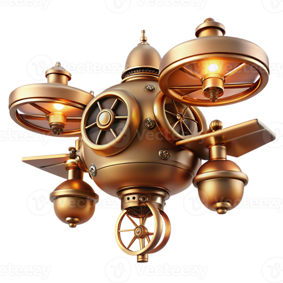 extraordinary rustic A Steampunk Inspired Drone Crafted from B detailed png
