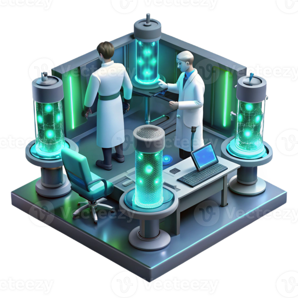 impressive rustic A Futuristic Laboratory Filled with Glowin high resolution png