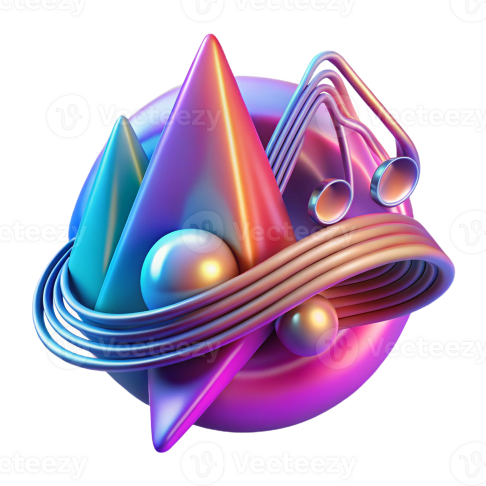 impressive artistic Abstract Music Visualization original png