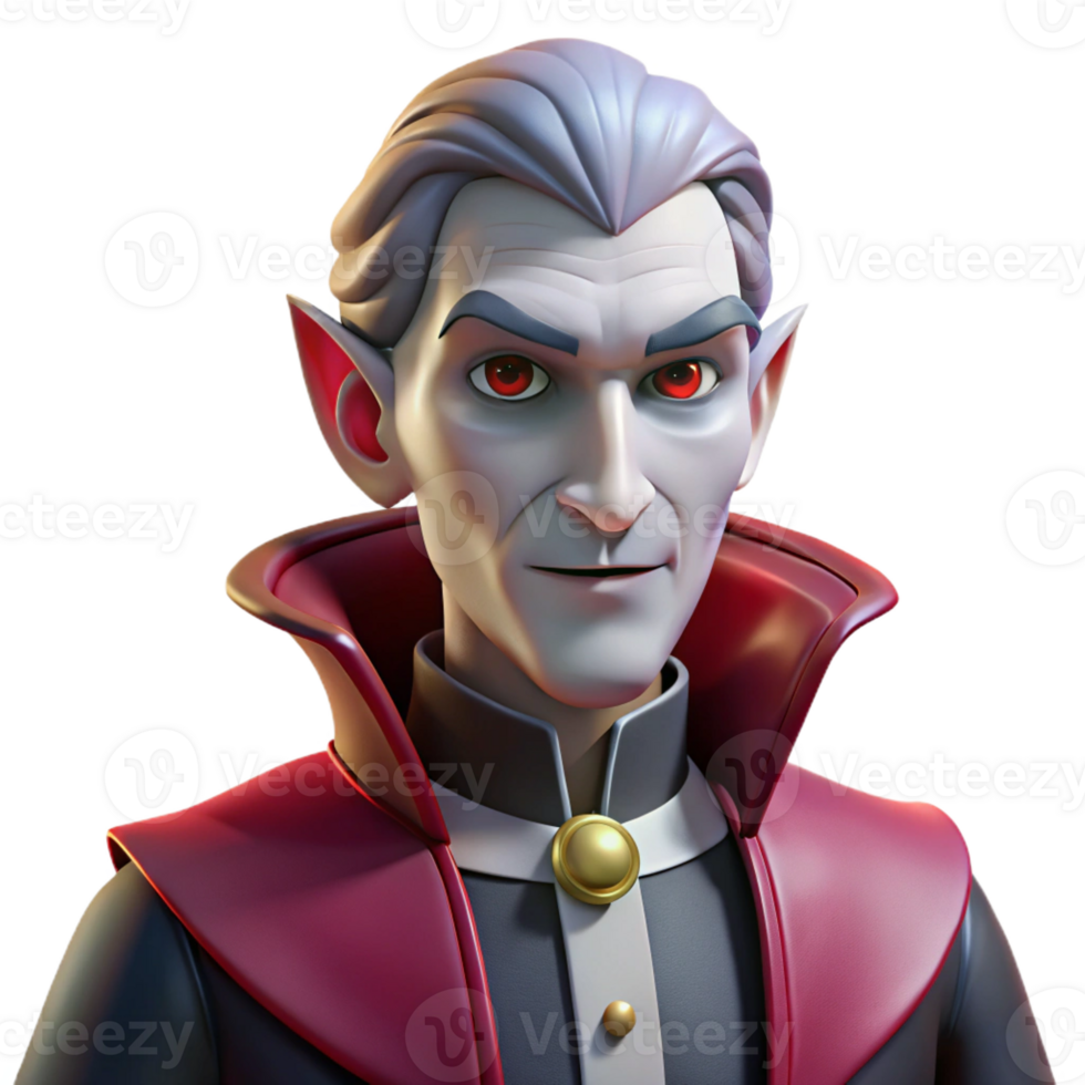 elegant contemporary Portrait of an Elegant Vampire with Pale exclusive png