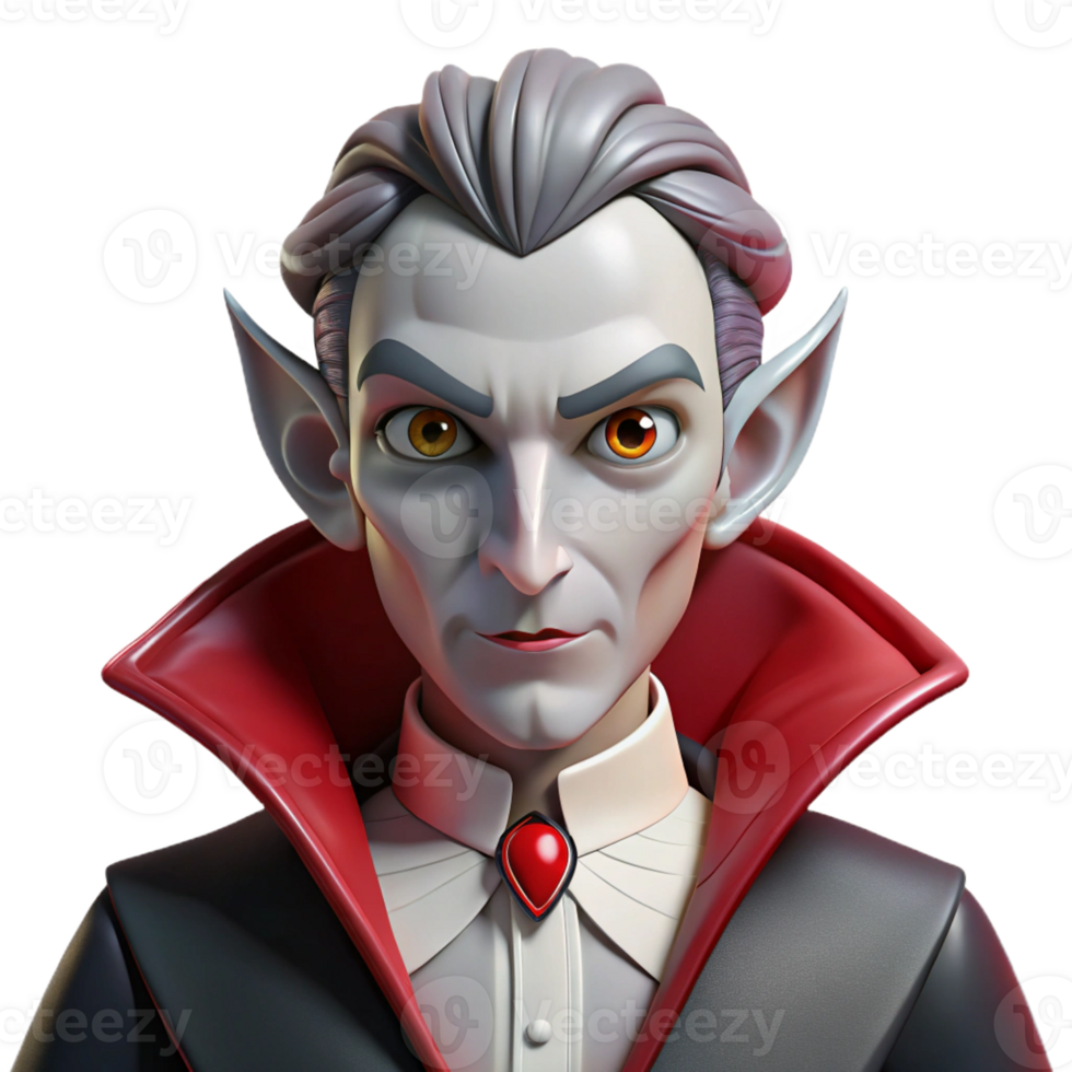 beautiful abstract Portrait of an Elegant Vampire with Pale detailed png