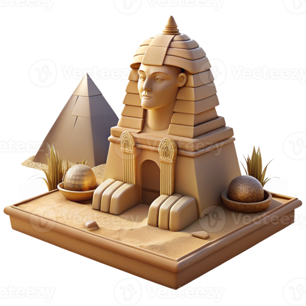 stunning modern A Mysterious Sphinx Guarding a Hidden Tem professional png