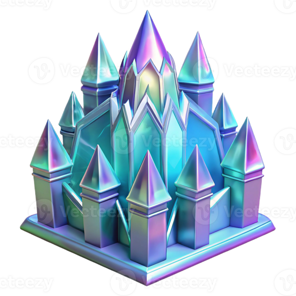 stunning minimalist A Crystalline Castle Sharp Facets and Ang original png