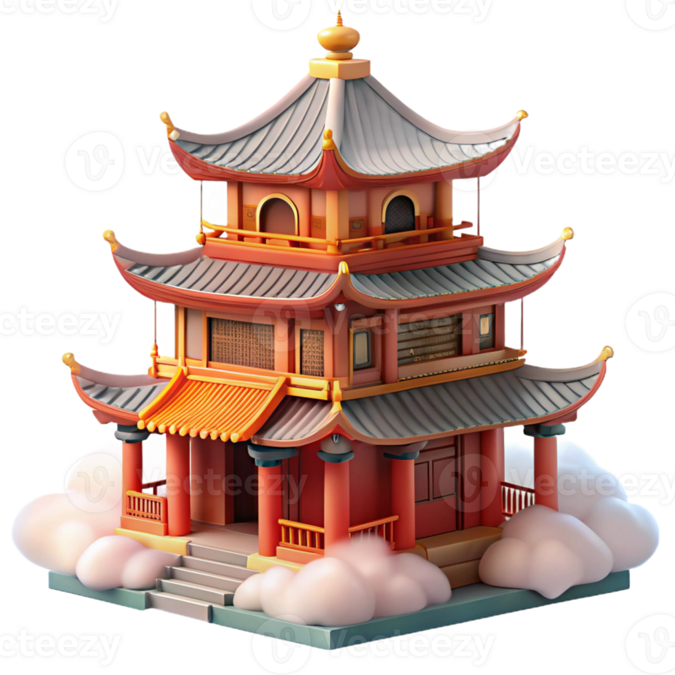 stunning abstract A Traditional Chinese Temple Complex Int original png
