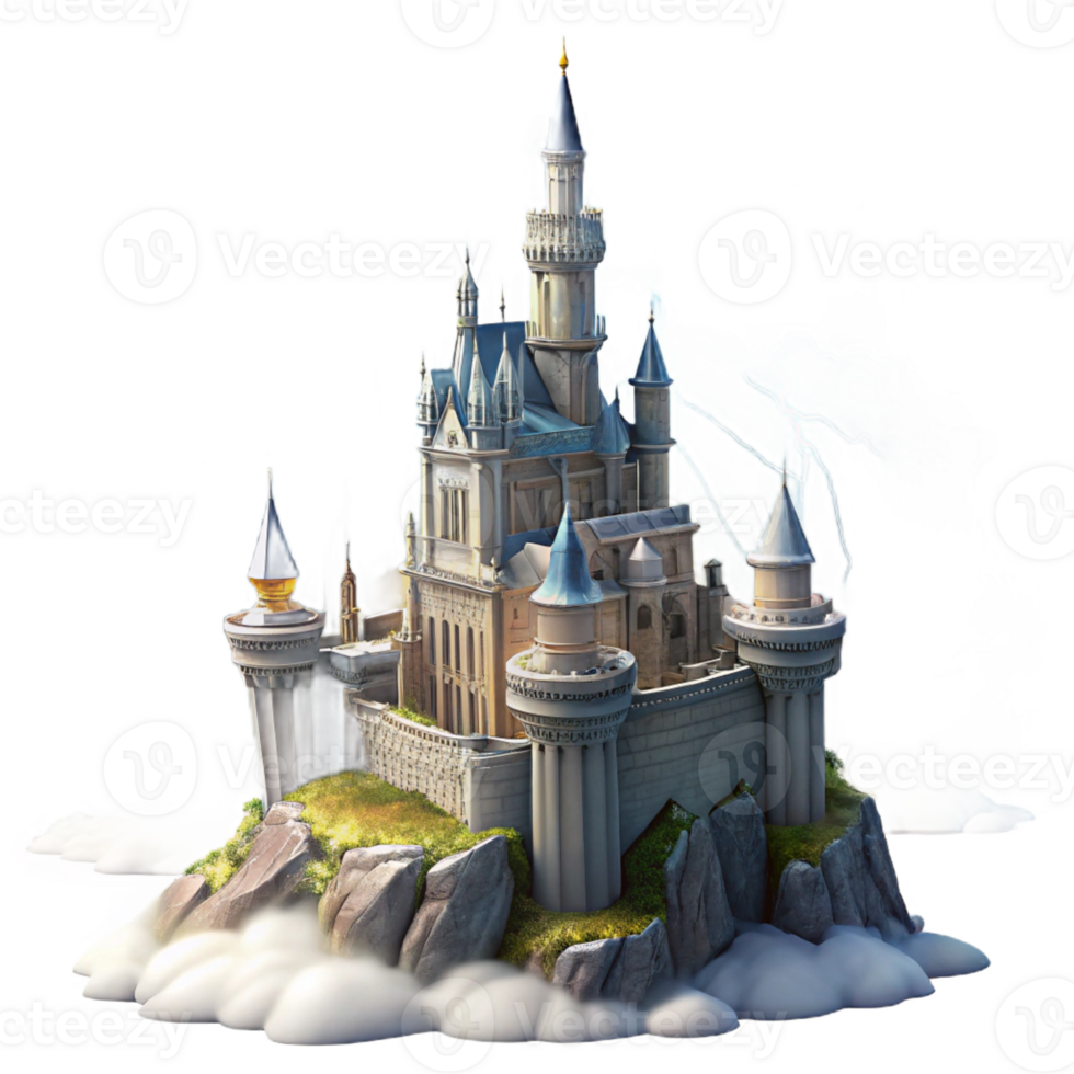 impressive creative A Majestic Castle on a Mountaintop Dramat professional png