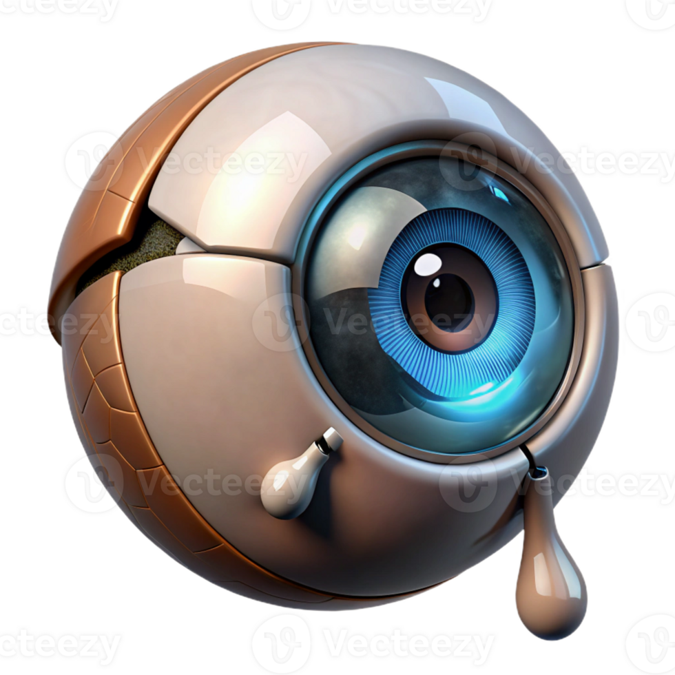 elegant artistic A Cyborg Eye Shedding a Single Tear of L original png