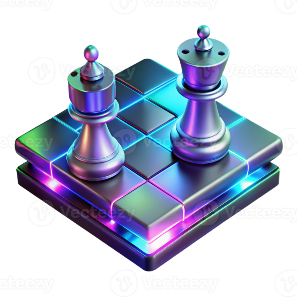 beautiful traditional A Holographic Chess Game Being Played By png