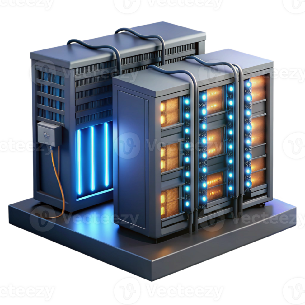 extraordinary classic A Server Room Filled with Blinking Lights professional png