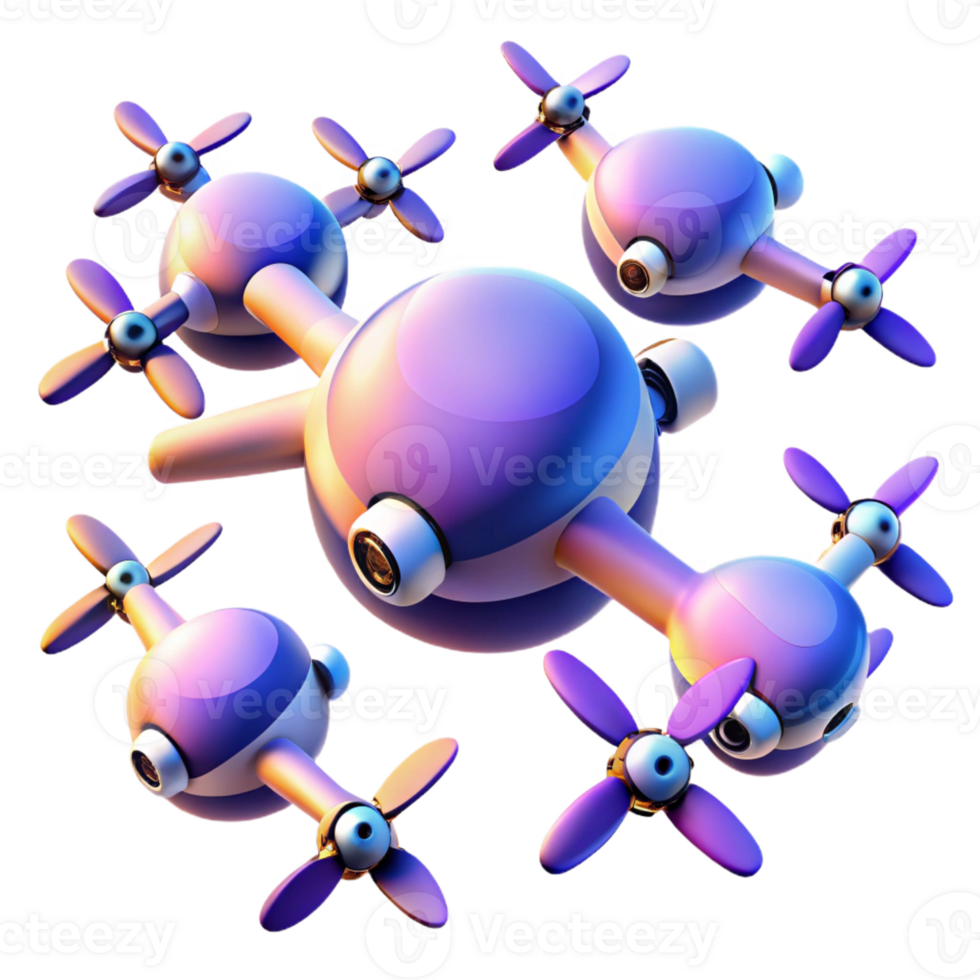 vibrant classic A Group of Drones Forming Various Shapes In detailed png