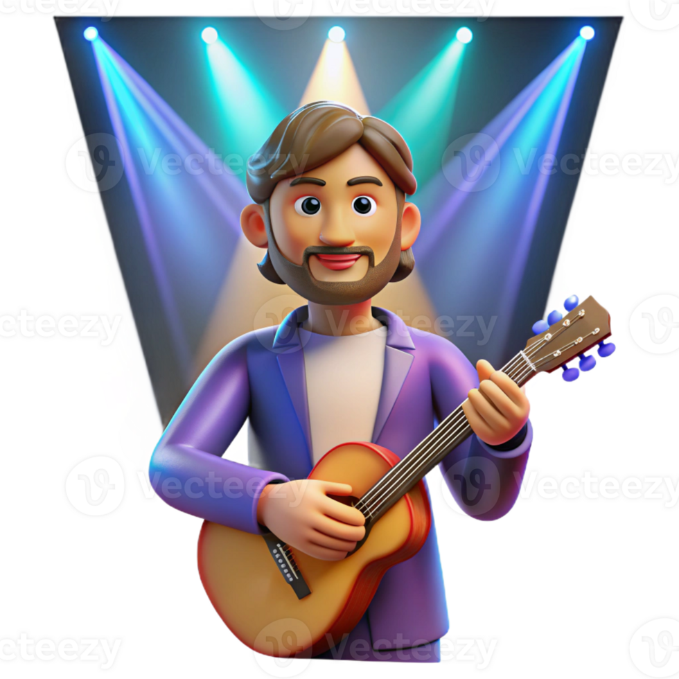 stunning classic Portrait of a Musician with Their Instrum high quality png