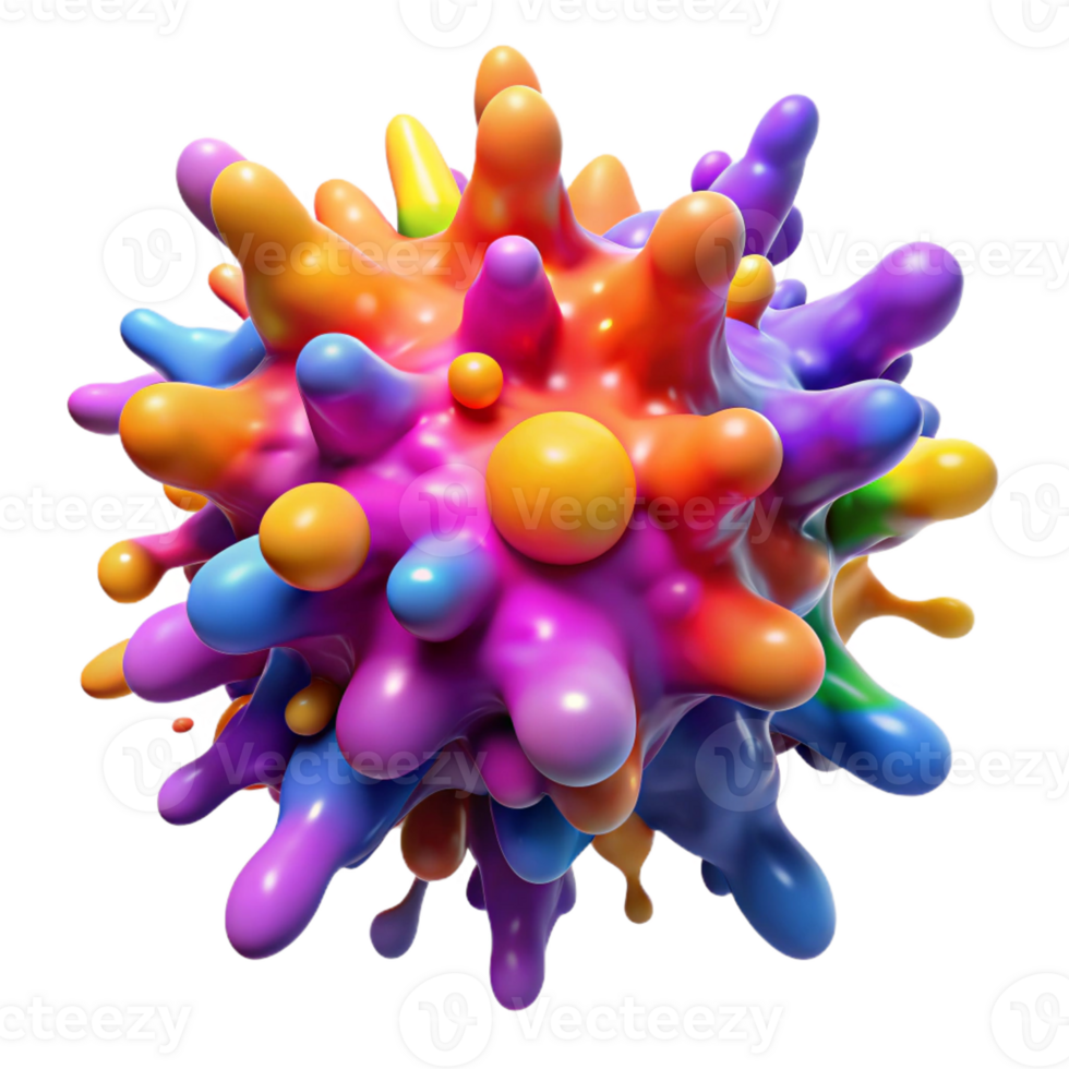 magnificent minimalist A Chaotic Explosion of Colorful Paint Spl premium png