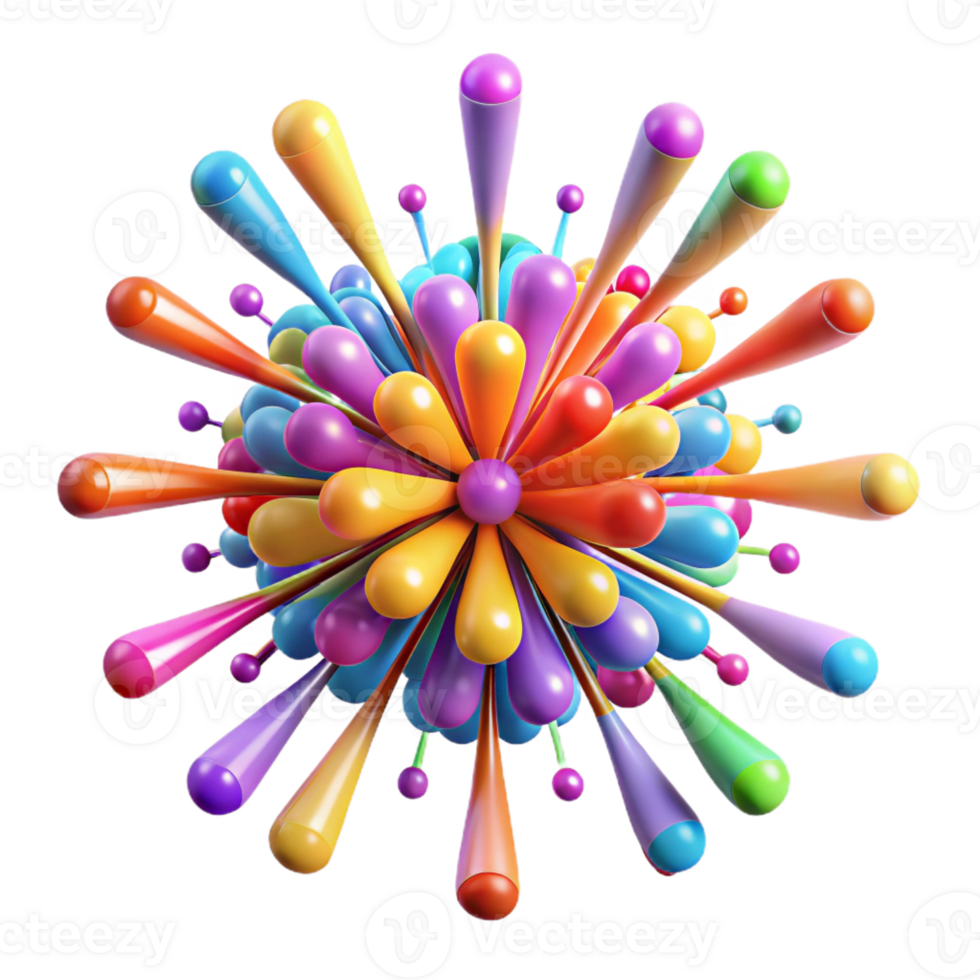 elegant artistic A Dynamic Explosion of Colorful Particles high quality png