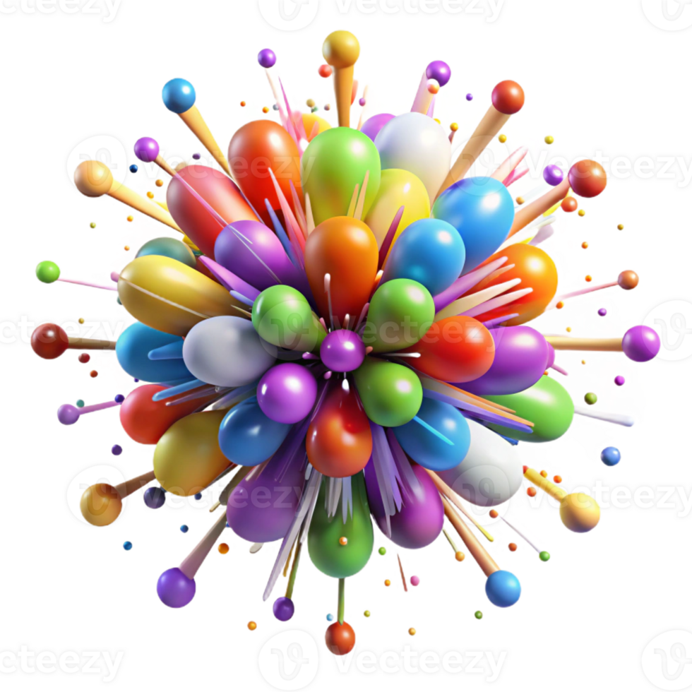wonderful modern A Dynamic Explosion of Colorful Particles exclusive png