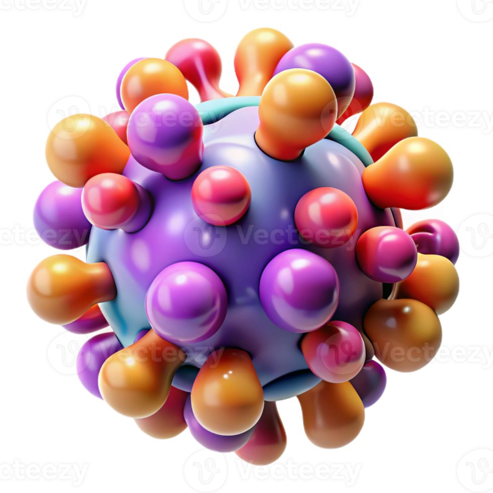serene artistic A Microscopic View of Cells and Molecules professional png