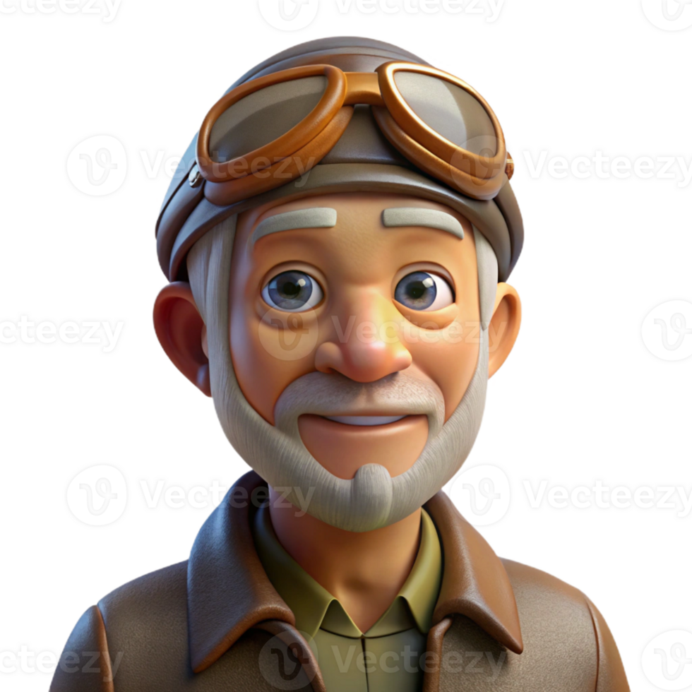 magnificent artistic Portrait of an Elderly Man with a Weather genuine png
