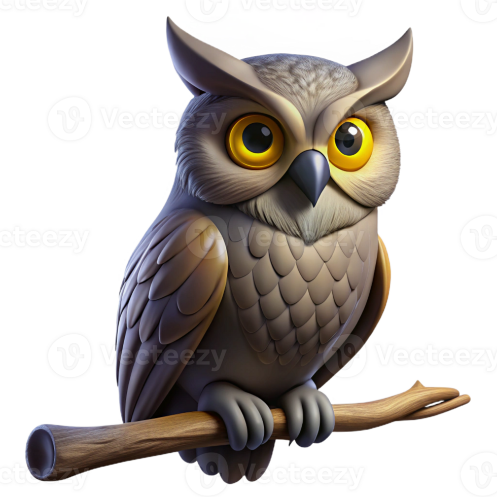 magnificent minimalist Portrait of a Wise Old Owl Perched on A exclusive png