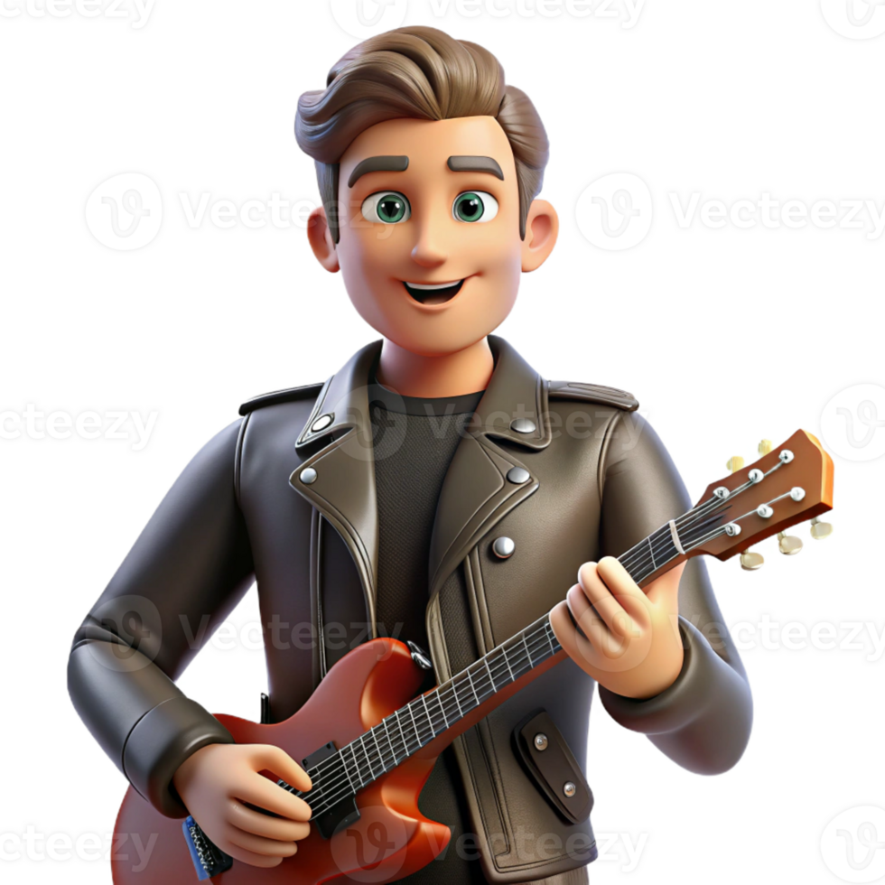 impressive rustic Portrait of a Charismatic Rockstar With original png