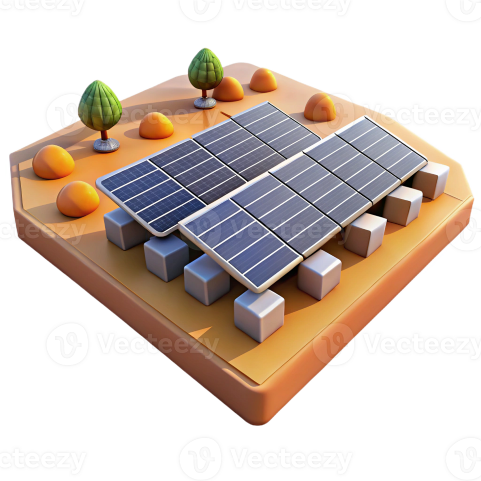 dramatic contemporary A Solar Panel Farm Stretching Across a Vas professional png