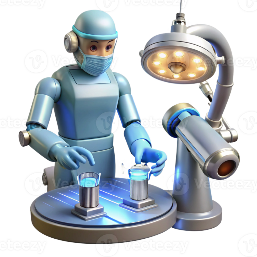 dramatic artistic A Robotic Surgeon Performing a Delicate O original png