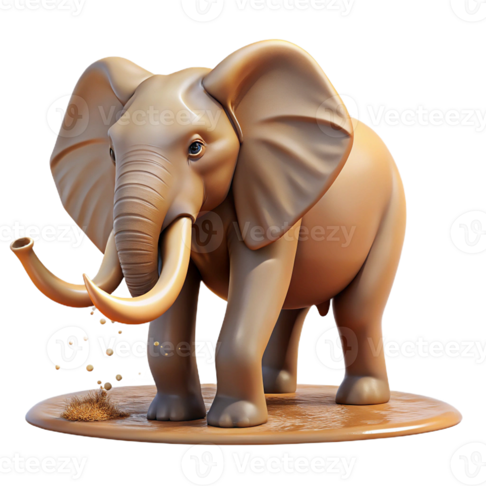 impressive classic A Majestic African Elephant Drinking Fro premium png