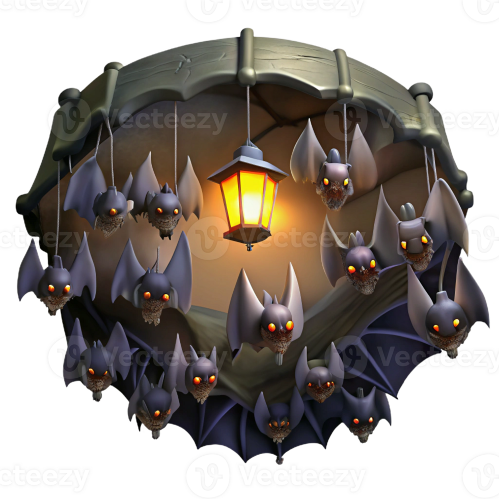 extraordinary creative Bat Colony Hanging Upside Down original png