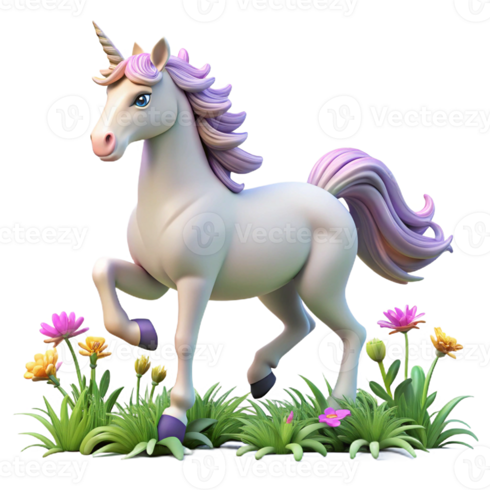 wonderful minimalist A Graceful Unicorn Prancing Through a Fiel authentic png