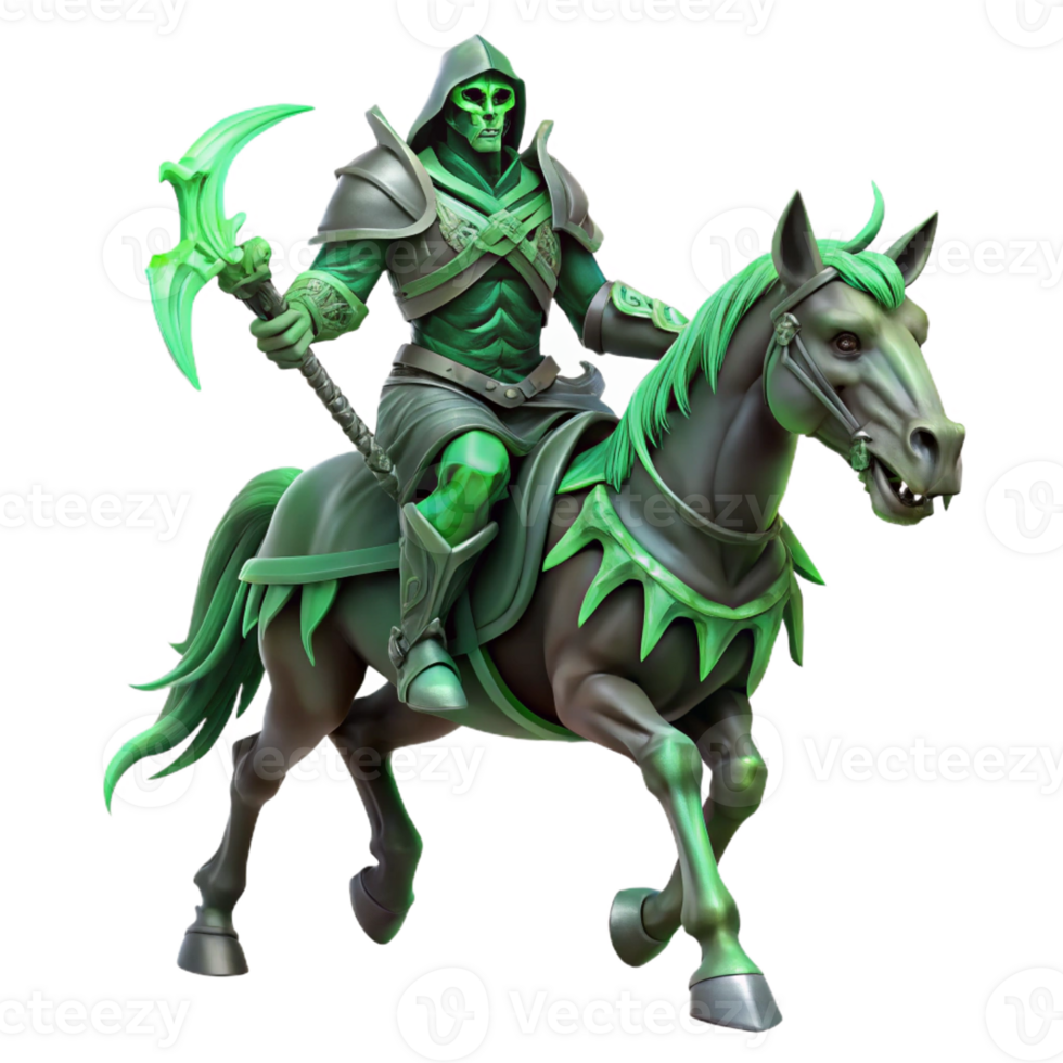 impressive abstract A Spectral Knight Riding a Skeletal Warh authentic png