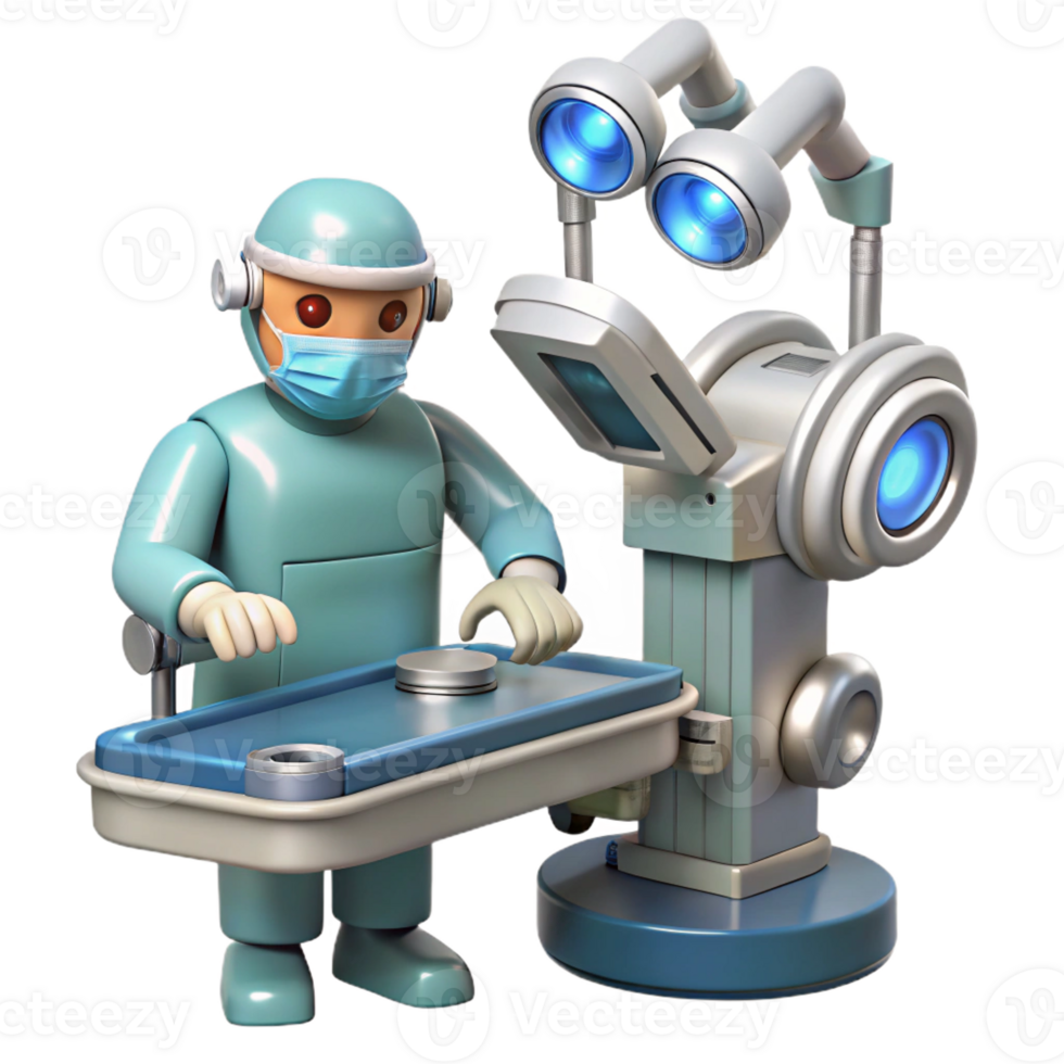 magnificent modern A Robotic Surgeon Performing a Complex Op high resolution png