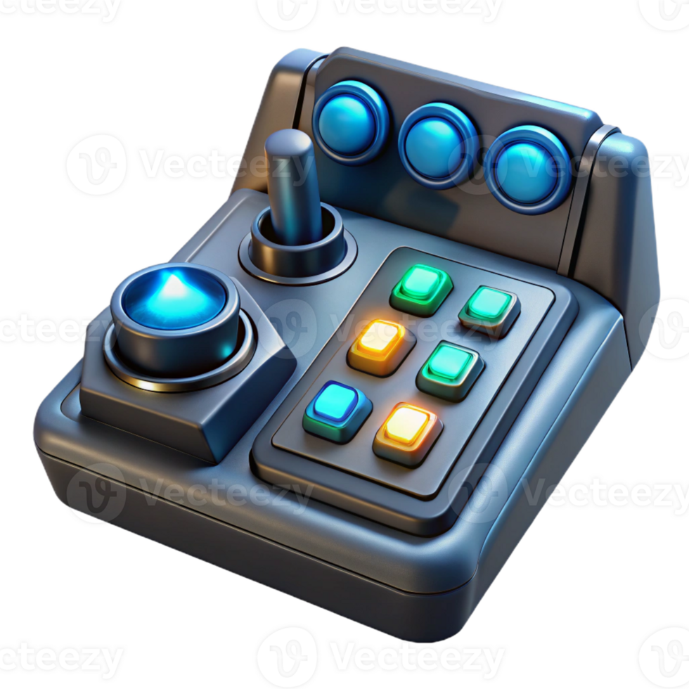 impressive classic A Futuristic Control Panel with Glowing Bu authentic png