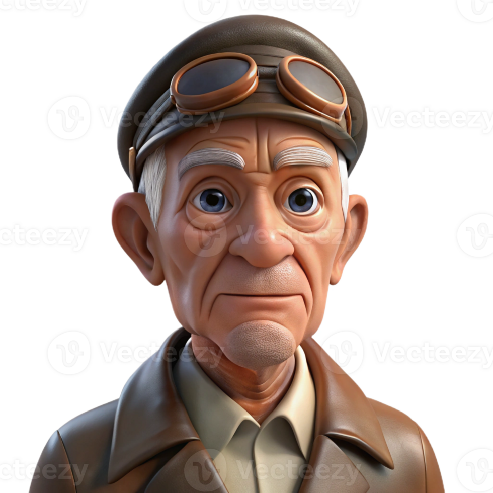 stunning traditional Portrait of an Elderly Man Deep Wrinkles high resolution png