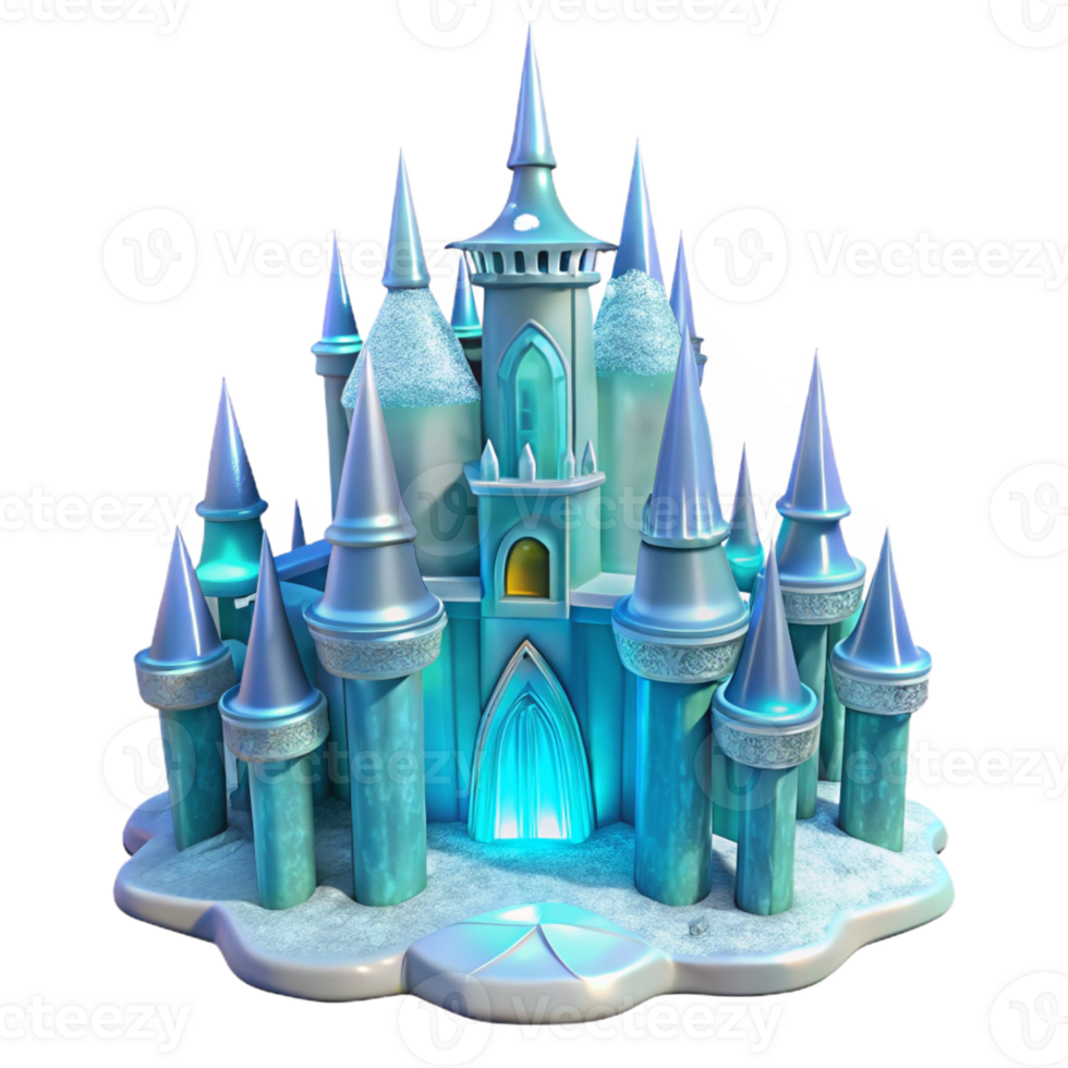vibrant classic An Intricate Ice Castle with Shimmering genuine png