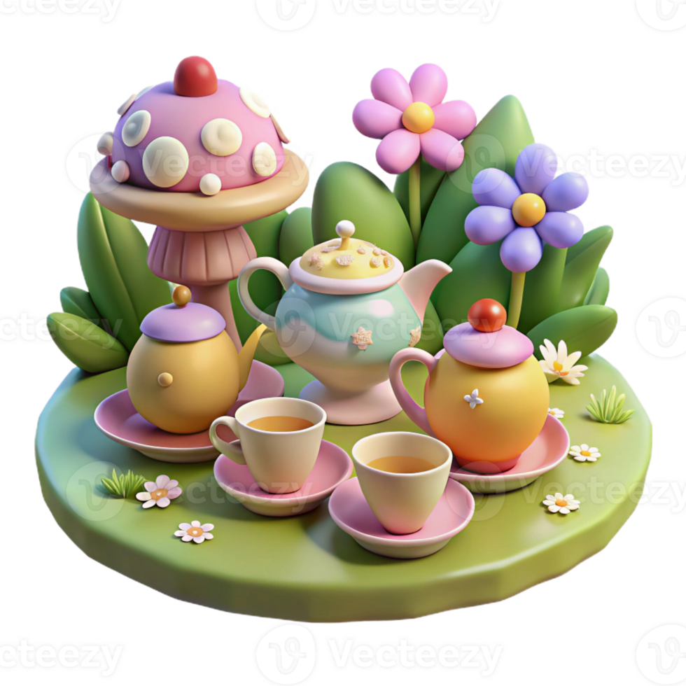 impressive modern Whimsical Tea Party Woodland Creatures high resolution png
