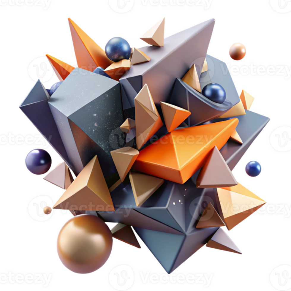 wonderful classic A Dynamic Composition of Fragmented Geom high quality png