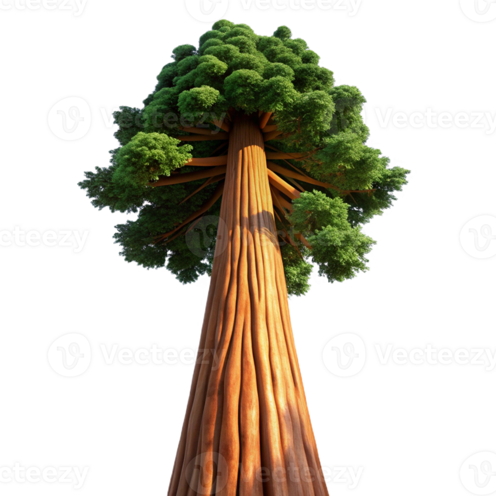 elegant minimalist A Giant Sequoia Tree Reaching Towards the S png
