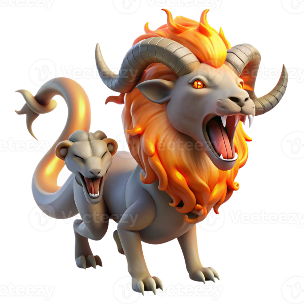 wonderful modern A Chimera Breathing Fire Its Lion Goa authentic png