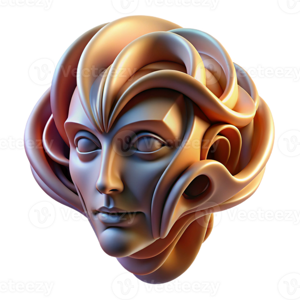 extraordinary artistic Abstract Human Face Representation genuine png