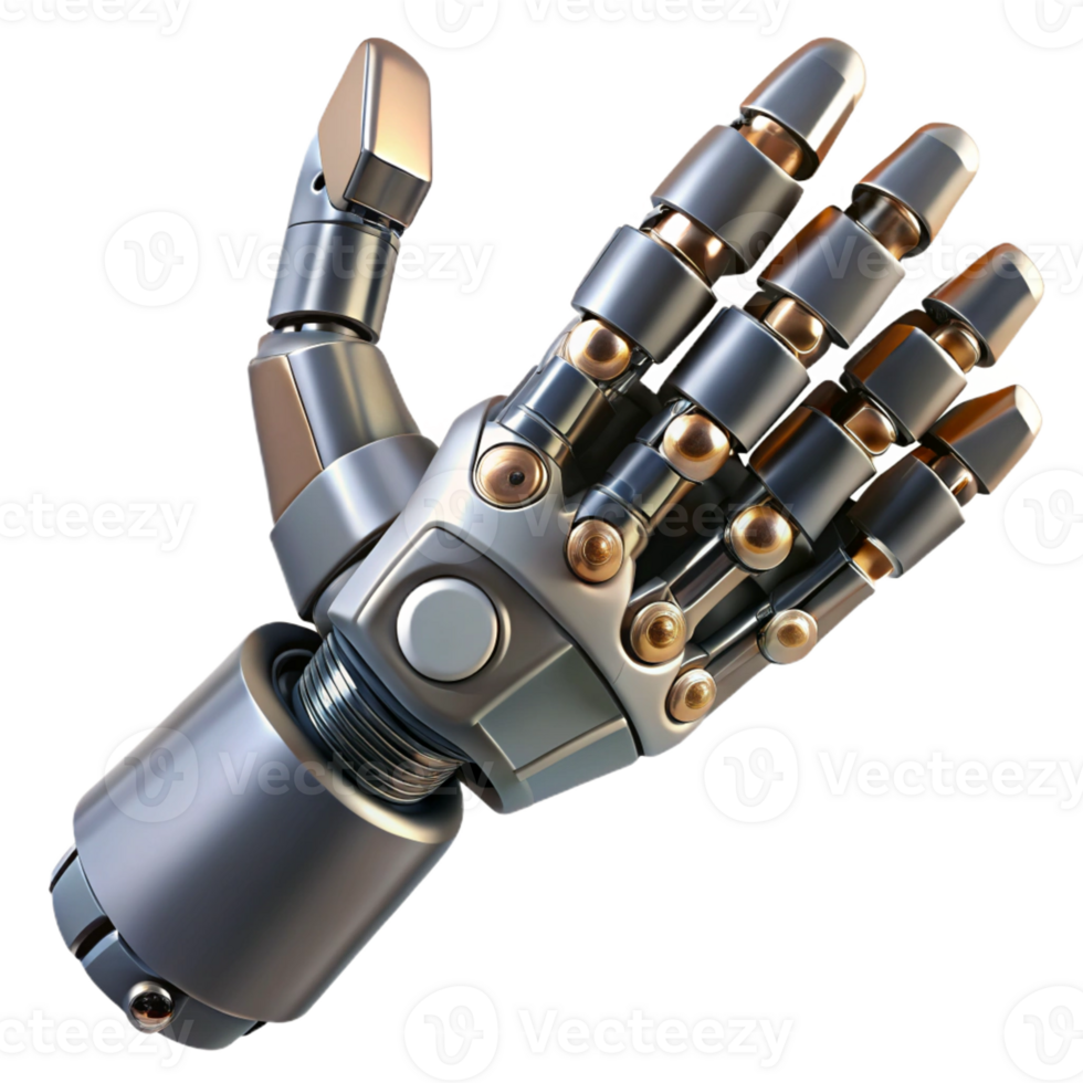 beautiful vintage A Bionic Arm with Intricate Mechanical Det png