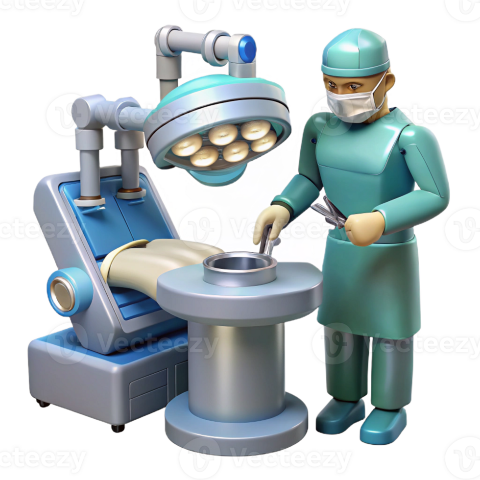 elegant abstract A Robotic Surgeon Performing a Complex Ope png