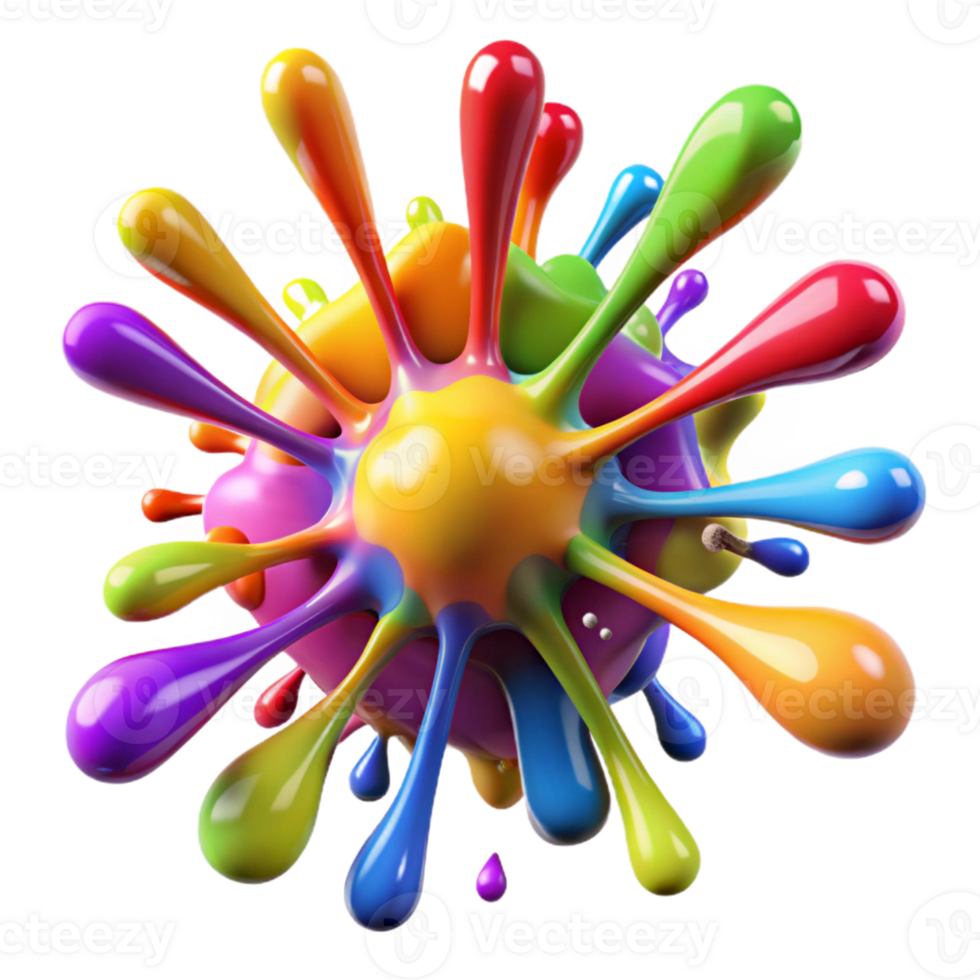 vibrant minimalist A Chaotic Explosion of Colorful Paint Sp high resolution png