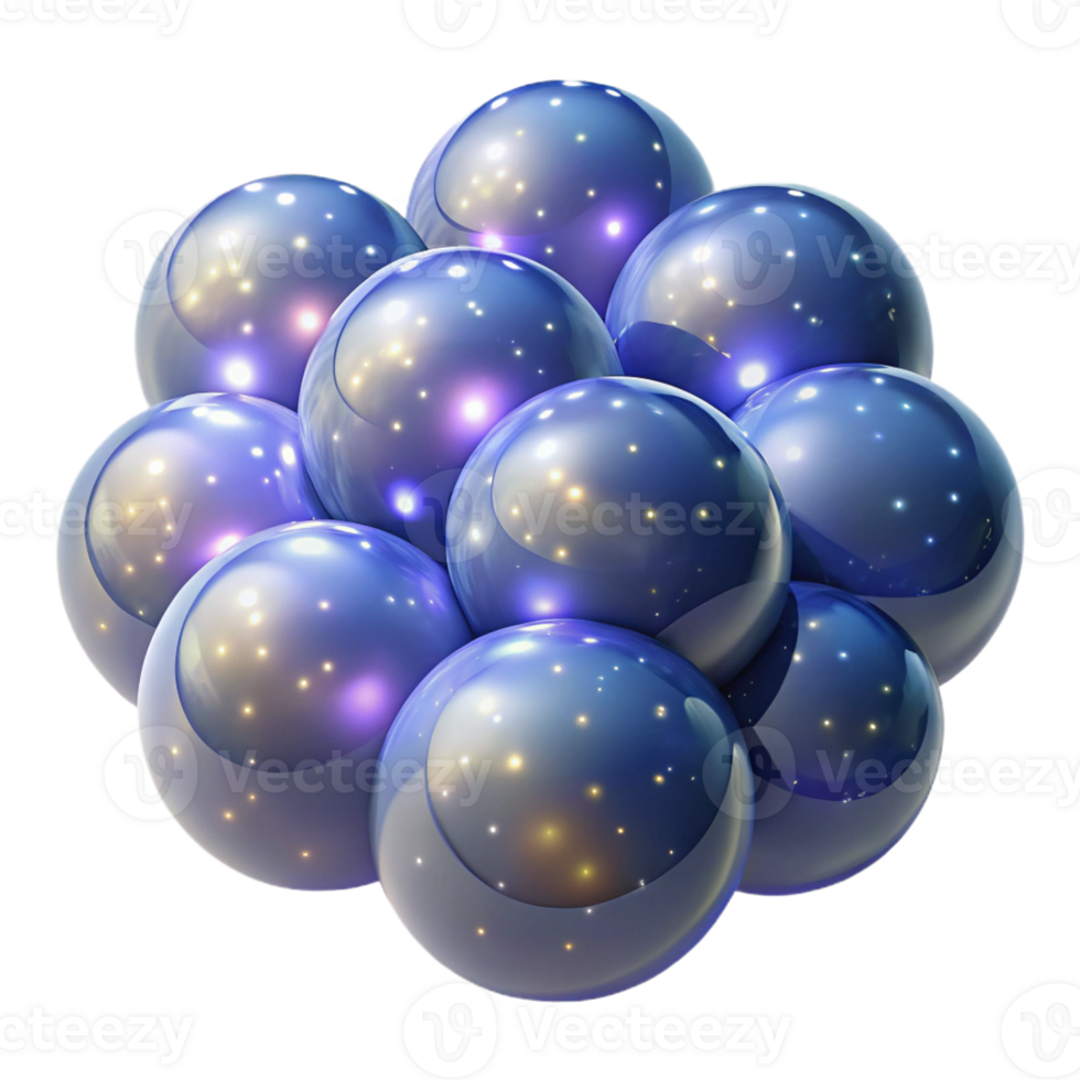 wonderful traditional A Cluster of Translucent Orbs Reflecting professional png