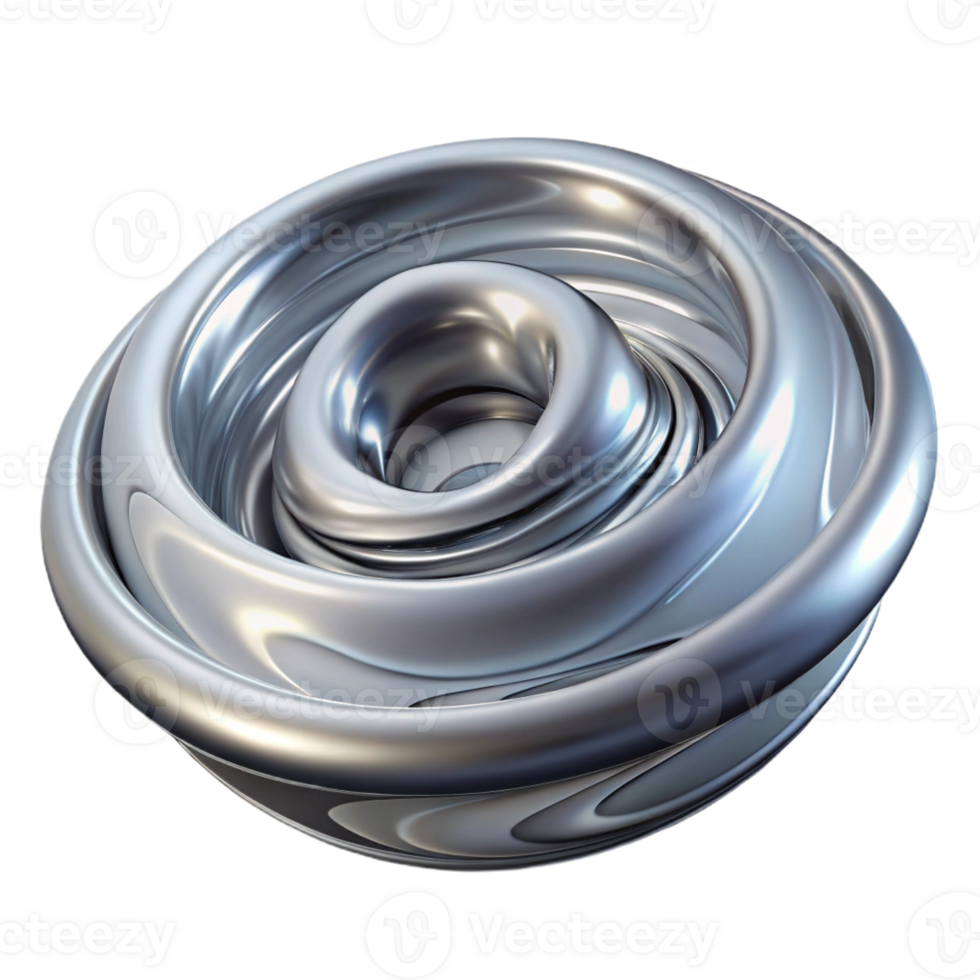 stunning artistic Swirling Liquid Metal Vortex high resolution png