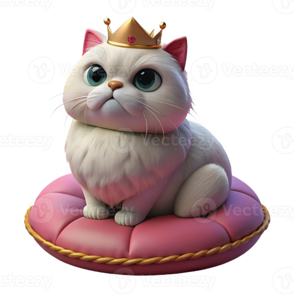magnificent artistic A Grumpy Looking Persian Cat Wearing A high resolution png
