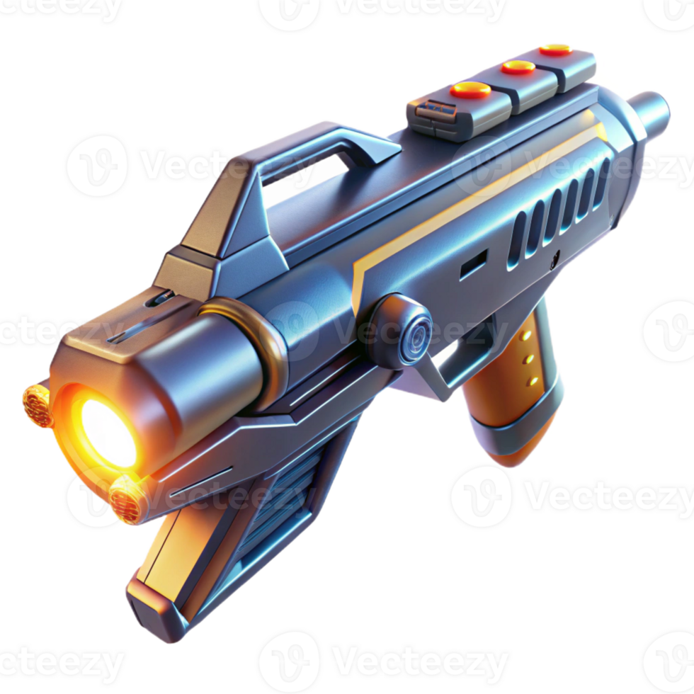 wonderful vintage A Futuristic Weapon with Intricate Glo high quality png
