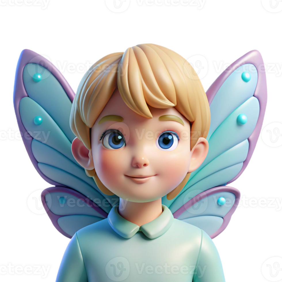 magnificent minimalist A Whimsical Portrait of a Child with But professional png