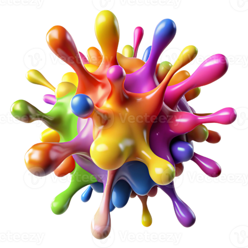 impressive abstract A Dynamic Explosion of Colorful Paint Spl 4K png