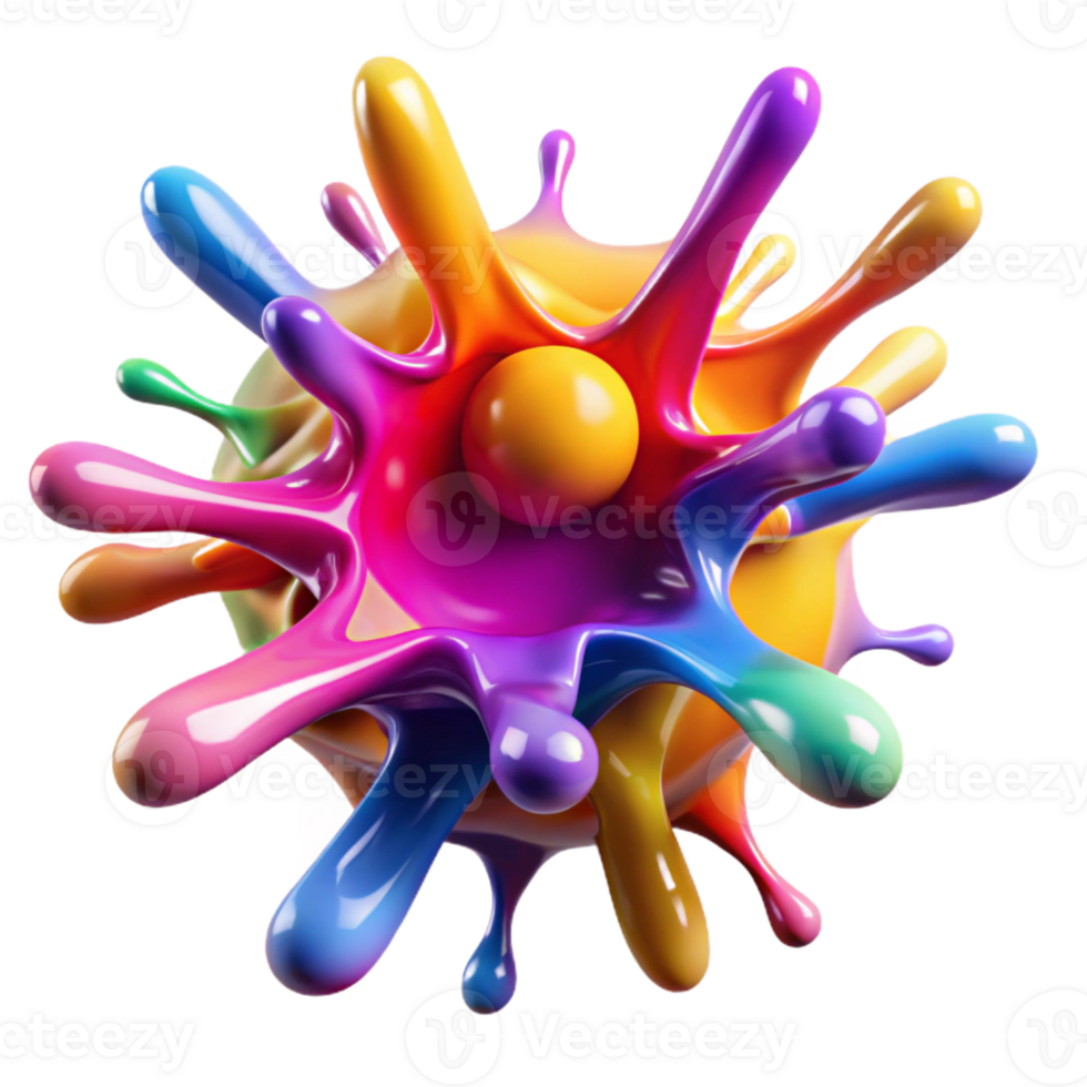 dramatic artistic A Dynamic Explosion of Colorful Paint Spl genuine png